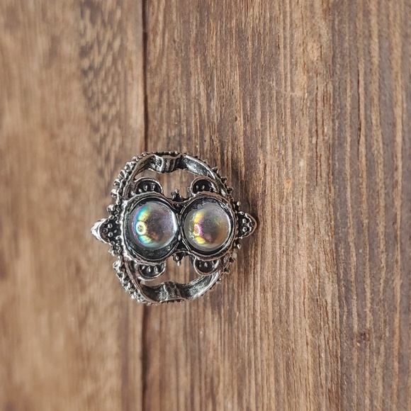 Size 7 R375 rainbow Moonstone ring - Picture 1 of 2